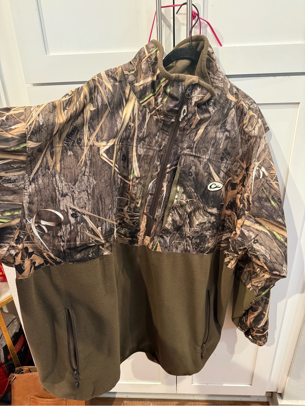 Drake Waterfowl Systems Mossy Oak Habitat Fleece Hunting Jacket Men’s 3XL